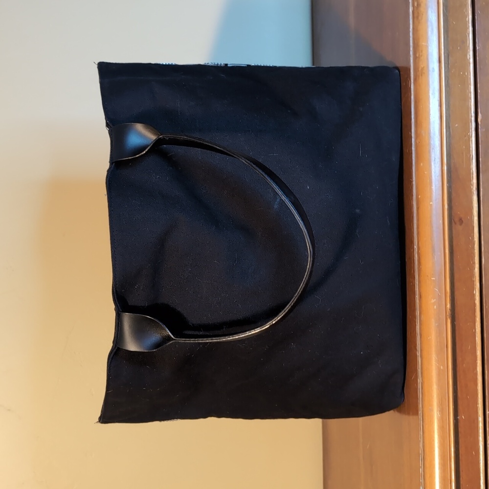 Victoria's Secret Sequin Black & Silver Classic Logo Travel Tote Zipper Top - Picture 5 of 11